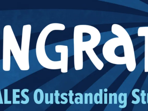 Congratulations CALS Outstanding Students banner